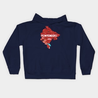 Montenegro Illustrated Map Kids Hoodie